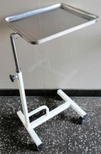 START-OVER MEDICAL MESA DE MAYO EN METAL PINTADO CON BANDEJA DE ACERO